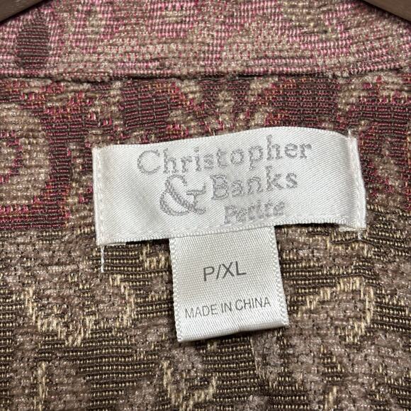 Christopher Banks Floral Geometric Artsy Patchwork Tapestry Jacket Petite XL - Picture 4 of 8